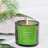 Minimalist Lime Green Candle Product Label