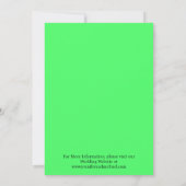 Minimalist Lime Green Summer Wedding Kaart (Achterkant)