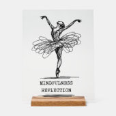 Minimalist Line Art Ballerina Dance Design Acryl Bord (Voorkant)
