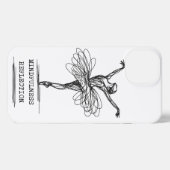 Minimalist Line Art Ballerina Dance Design iPhone Hoesje (Achterkant horizontaal)