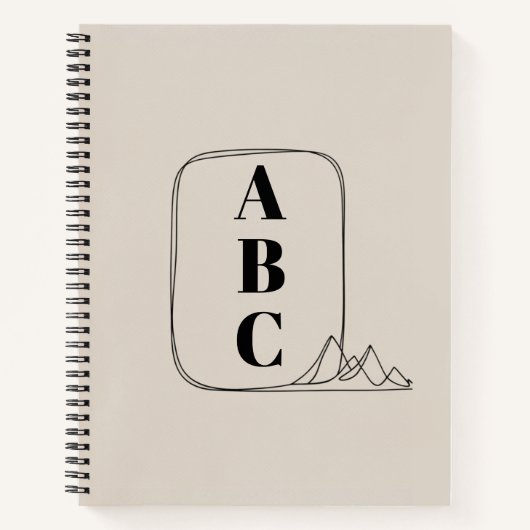 Minimalist Line Art Frame Notitieboek (Voorkant)