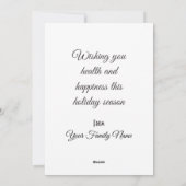 Minimalist Line Art Reindeer Season's Groeten Feestdagenkaart (Achterkant)