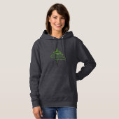 Minimalist Line Christmas Tree Hoodie (Voorkant volledig)