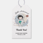 Minimalist Little Astronaut Baby shower Cadeaulabel (Voorkant)