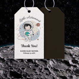 Minimalist Little Astronaut Baby shower Cadeaulabel
