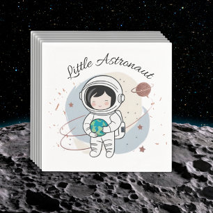 Minimalist Little Astronaut Baby shower Servet