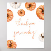 Minimalist Little Pumpkin Bedankt voor je komst Poster (Voorkant)