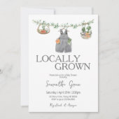 Minimalist Locally Grown Baby Shower Kaart (Voorkant)