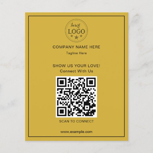Minimalist Logo and QR Code Business Marketing Flyer (Voorkant)