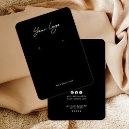 Minimalist Logo Earring Display Card Visitekaartje