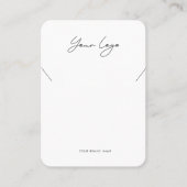 Minimalist Logo Necklace Display Card Visitekaartje (Voorkant)