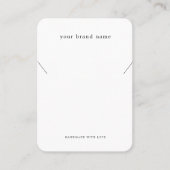Minimalist Logo Necklace Display Card Visitekaartje (Voorkant)