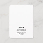 Minimalist Logo Necklace Display Card Visitekaartje (Achterkant)