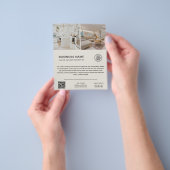 Minimalist Logo Photo Neutral Beige Business Flyer (Hand)
