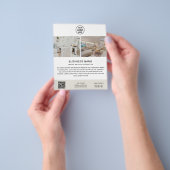 Minimalist Logo Photo QR Business Flyer (Hand)