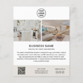 Minimalist Logo Photo QR Business Flyer (Voorkant)