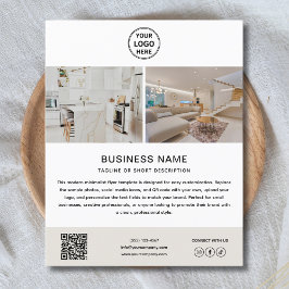 Minimalist Logo Photo QR Business Flyer