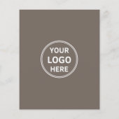 Minimalist Logo Photo QR Code Taupe Business Flyer (Achterkant)
