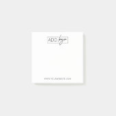 Minimalist Logo Simple Business Details Branded Post-it® Notes (Voorkant)