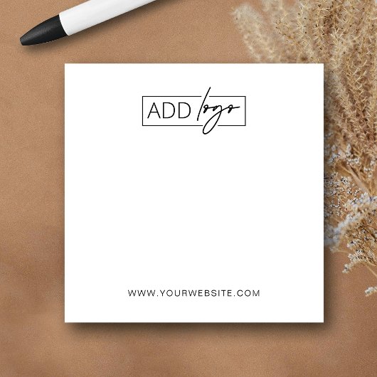 Minimalist Logo Simple Business Details Branded Post-it® Notes