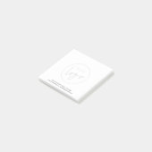 Minimalist Logo Watermark Branded Business Info Post-it® Notes (Schuin)