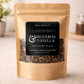 Minimalist Loose Leaf Tea Black Product Label