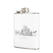 Minimalist Los Angeles Skyline Illustration Heupfles (Links)