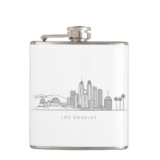 Minimalist Los Angeles Skyline Illustration Heupfles