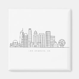 Minimalist Los Angeles Skyline Illustration Magneet