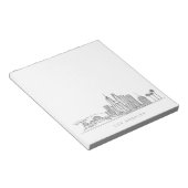 Minimalist Los Angeles Skyline Illustration Notitieblok (Schuin)