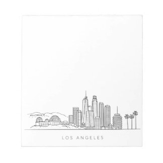 Minimalist Los Angeles Skyline Illustration Notitieblok