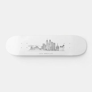 Minimalist Los Angeles Skyline Illustration Persoonlijk Skateboard