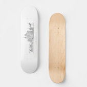 Minimalist Los Angeles Skyline Illustration Persoonlijk Skateboard (Voorkant)