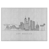 Minimalist Los Angeles Skyline Illustration Snijplank (Voorkant)