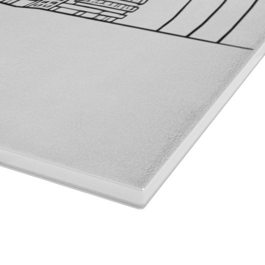 Minimalist Los Angeles Skyline Illustration Snijplank (Hoek)