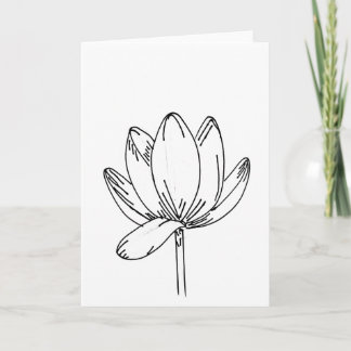 Minimalist Lotus Flower Sympathy Kaart
