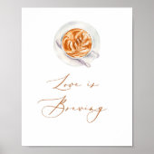 Minimalist Love bruist bruiloftsuitnodiging Poster (Voorkant)