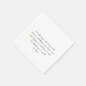 Minimalist Love Note Modern Wedding Servet (Hoek)