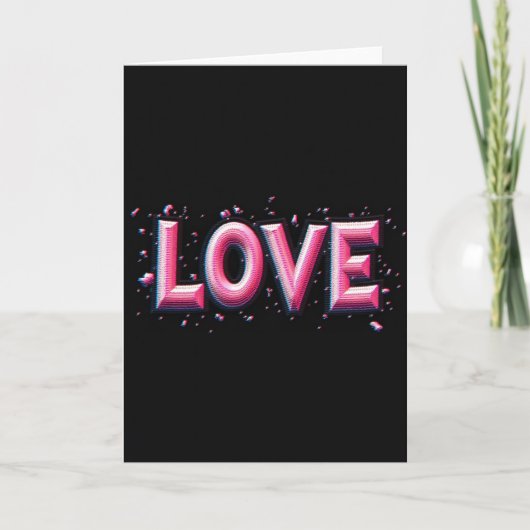 Minimalist Love Text Card Kaart (Voorkant)