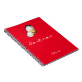 Minimalist Lovely Butterfly 'do it now' Red Spiral Notitieboek (Rechterzijde)