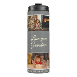 Minimalist LoveYou Oma Foto Thermische Tumbler Thermosbeker