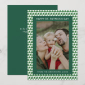 Minimalist lucky shamrock st. Patrick's Day Photo Feestdagenkaart (Voorkant / Achterkant)