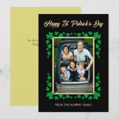 Minimalist lucky shamrock st. Patrick's Day Photo Feestdagenkaart (Voorkant / Achterkant)