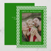 Minimalist lucky shamrock st. Patrick's Day Photo Feestdagenkaart (Voorkant / Achterkant)