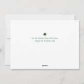 Minimalist lucky shamrock st. Patrick's Day Photo Feestdagenkaart (Achterkant)