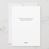 Minimalist lucky shamrock st. Patrick's Day Photo Feestdagenkaart (Achterkant)