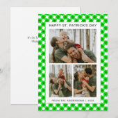Minimalist lucky shamrock st. Patrick's Day Photo Feestdagenkaart (Voorkant / Achterkant)