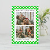 Minimalist lucky shamrock st. Patrick's Day Photo Feestdagenkaart (Staand voorkant)