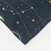 Minimalist Lunar Phases Pattern with Stars and Nig Fleece Deken (Hoek)