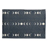 Minimalist Lunar Phases Pattern with Stars and Nig Kussensloop (Achterkant-Links)